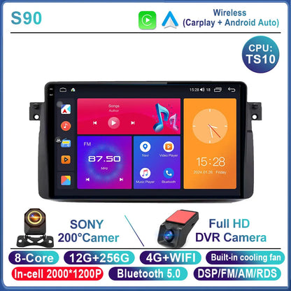Android 16 Car Radio For BMW E46 M3 X5 1998-2006 Multimedia Video Player GPS 4G Carplay Auto Stereo RDS DSP DVD Head Unit WIFI