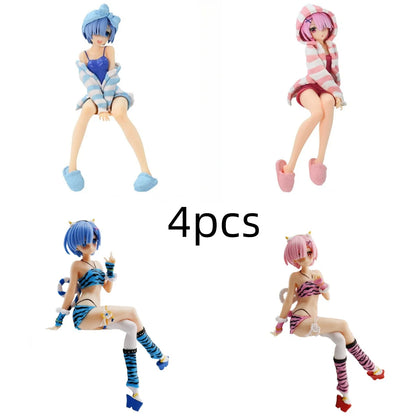 New Anime Figure Pajamas Leopard Bikini Sitting Posture Girl PVC Action Collection Model