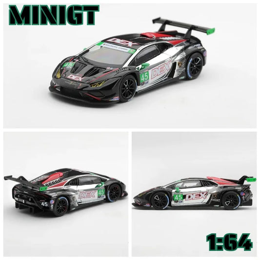 MINIGT 1:64 Lamborghini Hurac á n GT3 EVO2 die cast alloy car model is a favorite gift and souvenir for boys.