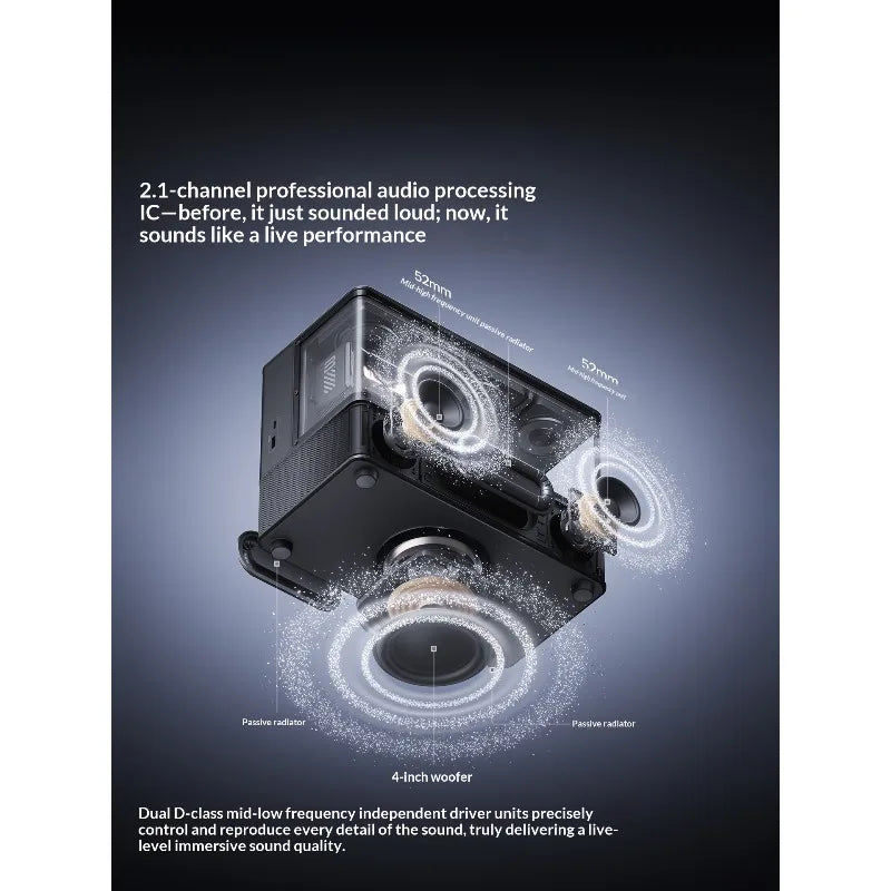 Edifier NEW CYBER Bluetooth Speaker, Transparent Sea View Case, Color Screen Lyric Display, Desktop Setup Wireless Speaker