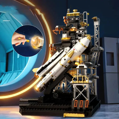 Space Launch Centre Building Blocks Space Station Aircraft Spaceship Assembly Model Bricks Creative Toy STEM Adults Gifts 914pcs