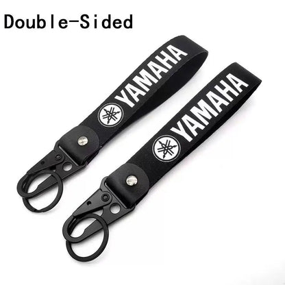 For Yamaha Motorcycle keychain short strip embroidery woven label motorcycle trend pendant car LOGO hat clothing label