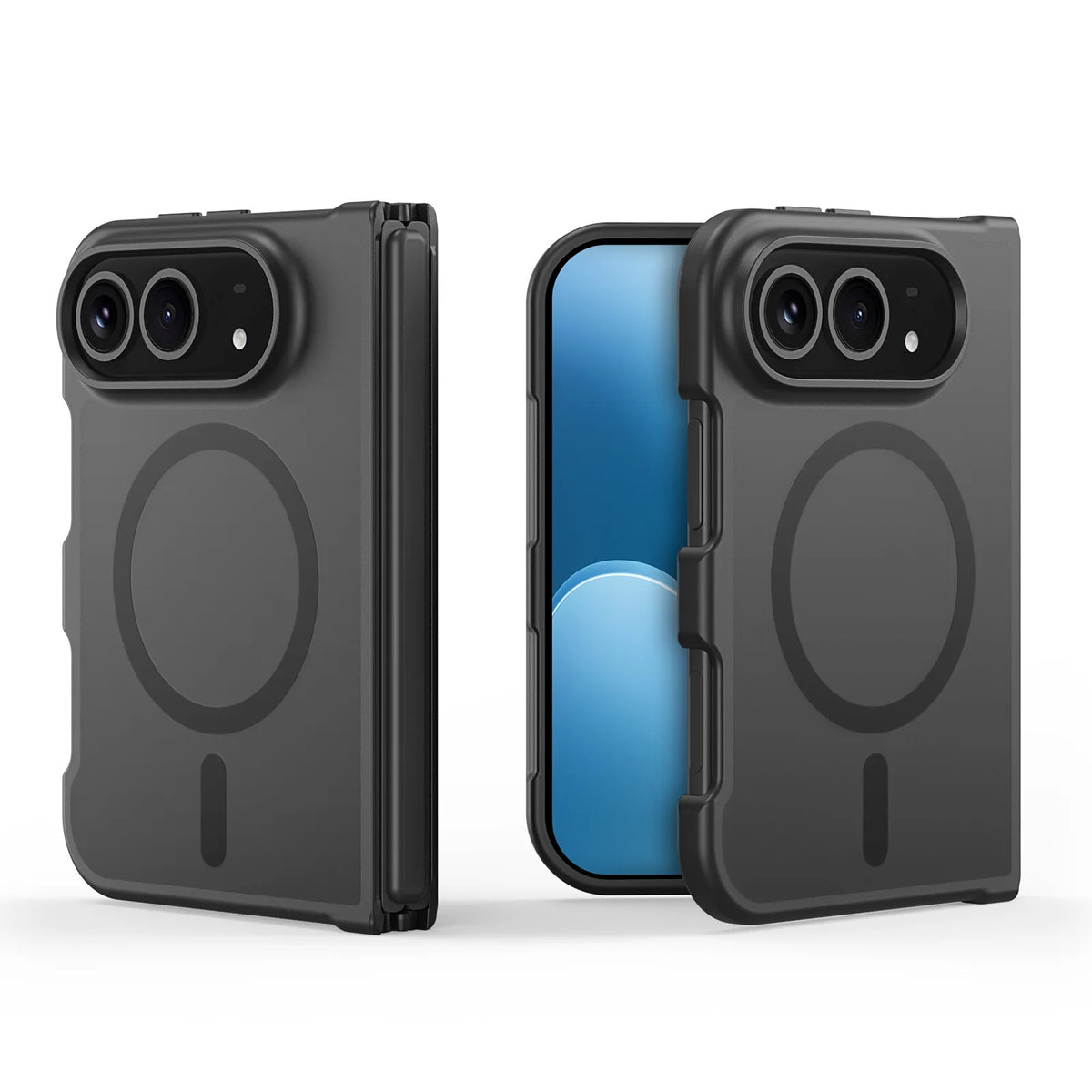 For iPhone 18 Fold Matte Magnetic Case, Compatible For MagSafe Drop Protection Translucent Cover For iPhone 18 Duo