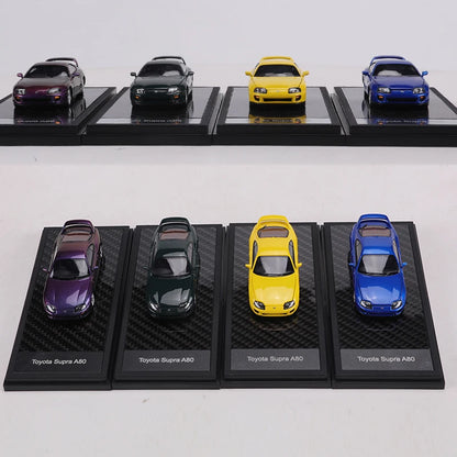 LCD 1:64 Supra A80 Alloy Model Car Can Open The hood