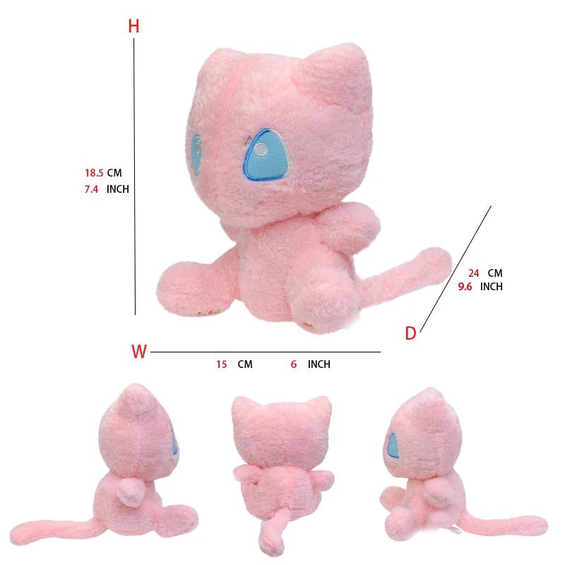 Mew Pokemon Plush Doll Kawaii Cartoon Go dex Mew Plush Toys Soft Stuffed Kawaii Anime Doll Pillow Birthday Gift For Kids