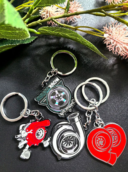 JDM Style Key Chain Sexy Girl 3D Metal Zinc Alloy Keychain Holder Car Motorcycle Key Ring Pendant Wheel Auto Accessories Gift