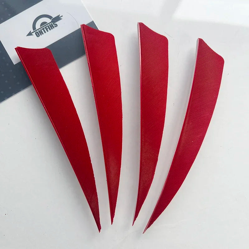 ONTFIHS 50PCS Archery Fletching RW 4" Shield Arrow Feathers with Natural Turkey Feathers