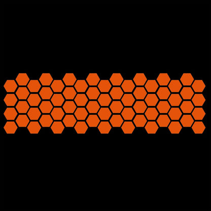 Honeycomb Pattern Waistline Sticker Modification Car Side Skirt Sticker Universal Body Decoration Side Door Sticker.