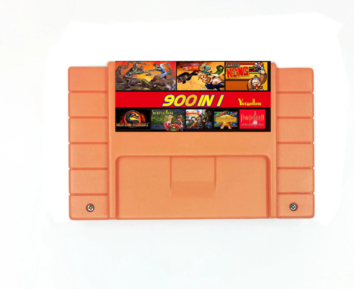 SUMMER FLASH SNES 900 in 1 Pro Game Cartrige for SNES NTSC Edition 16 Bit Video Game Console Cartridge