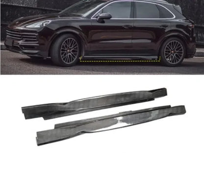 Real Carbon Fiber Body Kit For Porsche Cayenne Coupe 2018-2023 Front Bumper Lip Bear Trunk Diffuser Side Skirt Spoiler