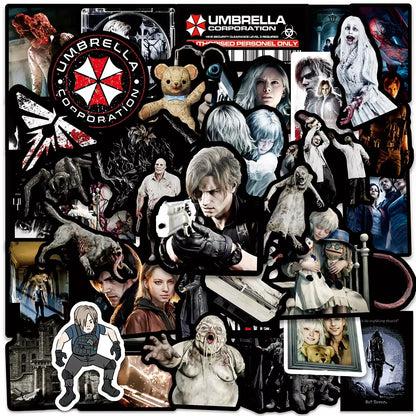 50PCS Resident Evil Requiem Game Graffiti Stickers Exquisite Fashion DIY Guitar Phone Laptop Suitcase Water Cup Skateboard Decal