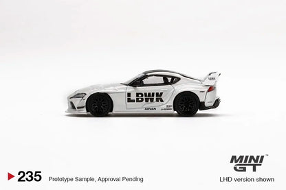 1:64 out-of-print wide-body version LBWORKS  GR Bull Devil Supra China Limited Edition 235 alloy die-cast car model, boys' toy