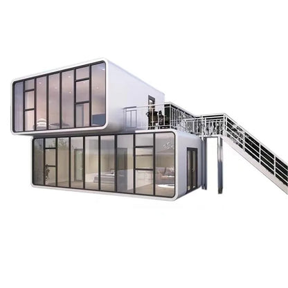Custom Mobile Working House Space Capsule Home Office Pod Two Floor Apple Cabin House 2 Storey