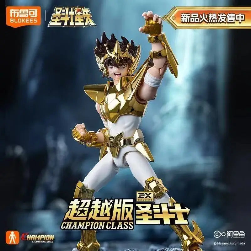 Original BLOKEES Saint Seiya Second Bullet Gemini Dragon Capricorn Sagittarius Action Figure Anime Toys Christmas Gift in Stock