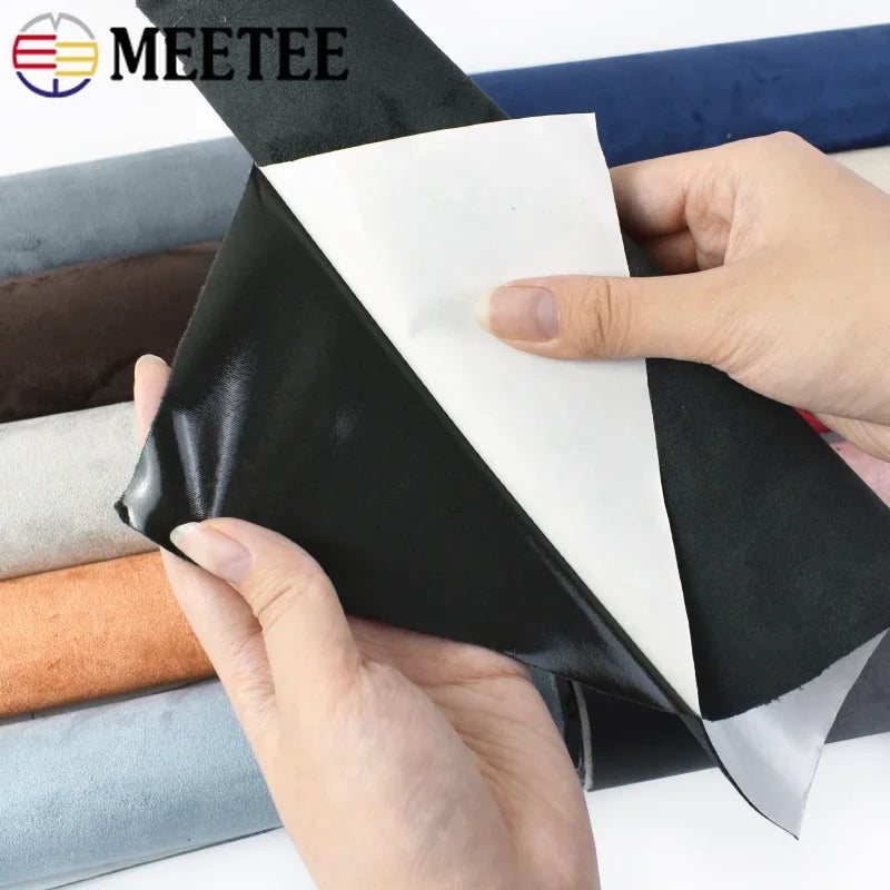 20-100cm Suede Leather Fabrics for Car Interior Modification Self-adhesive Splicing Cloth DIY Door Panel Workbench Wrap Sticker
