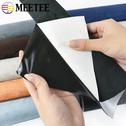 20-100cm Suede Leather Fabrics for Car Interior Modification Self-adhesive Splicing Cloth DIY Door Panel Workbench Wrap Sticker