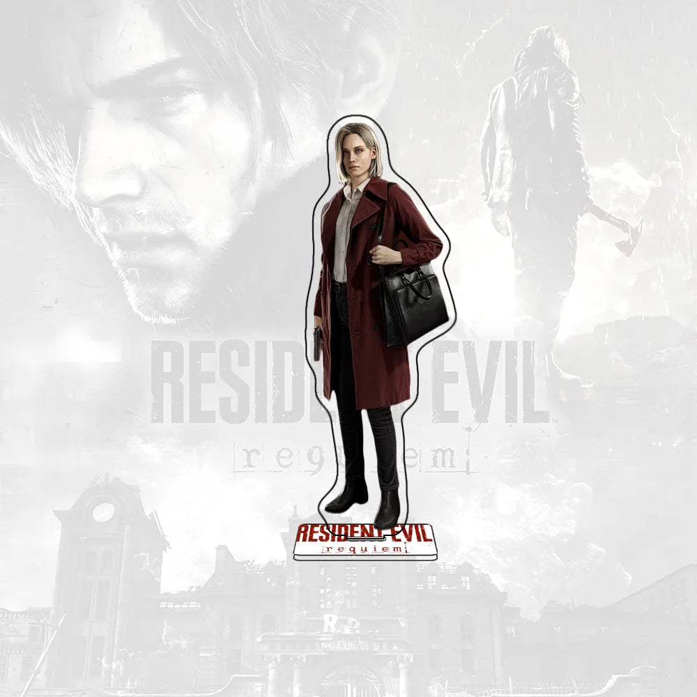 Resident Evil Requiem 15CM Leon Scott Kennedy Grace Ashcroft Acrylic Stand keychain Figure Desktop Decor Collection For Gamers