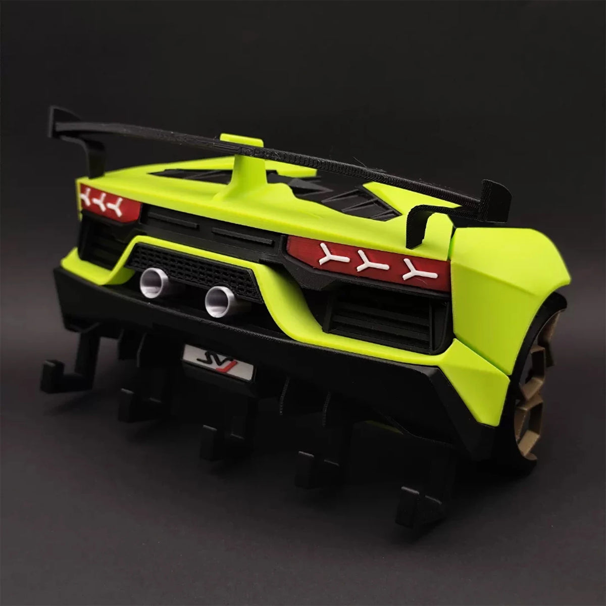 Classic Hypercar SVJ Mini Race Car Keyring hook Hanging Automobile Culture Home Wall Art Decor Car Model Ornament Gift