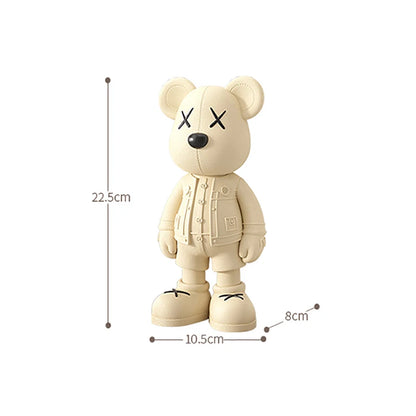 Cartoon Bear Figurine Resin Model Toy Collector Garage Kit Action Bear Figure Doll Collection Toys