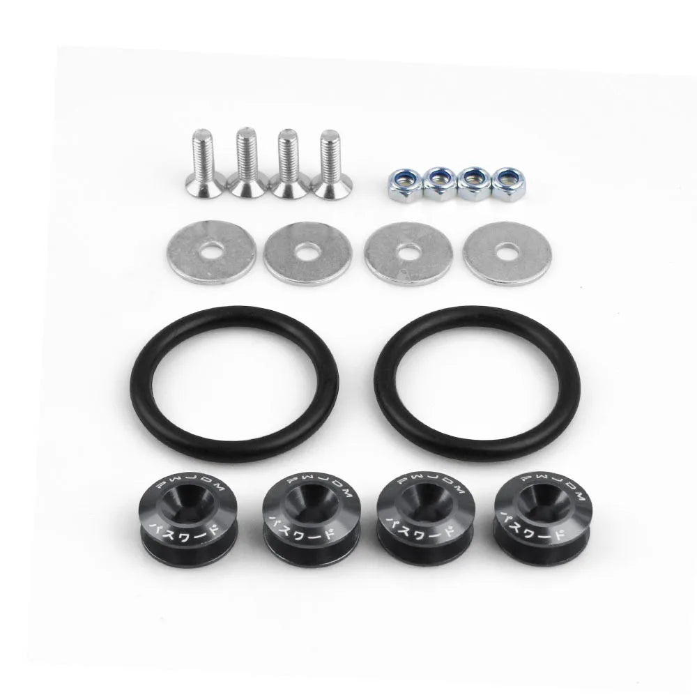 Aluminum JDM Quick Release Fasteners Bumper For Car Trunk Fender Hatch Lids Kit