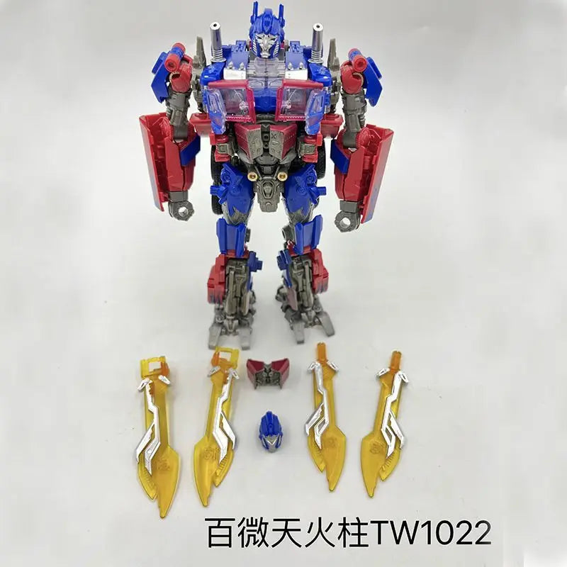 Choice BAIWEI TW1022 Charge Flying Wing Column Alloy Sky Fire Transformation Car Robot Model Boy Toy Height 18CM