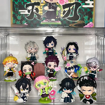 Hot Demon Slayer Tanjiro Kamado Nezuko anime cartoon figure blind box creative personalized statue model ornament surprise gift