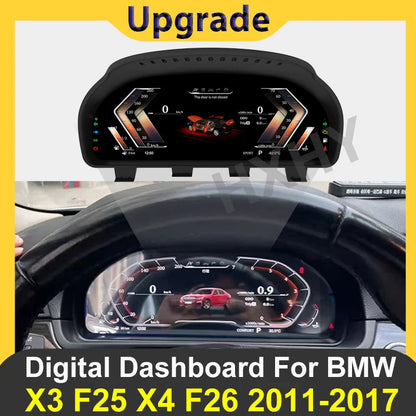 2025 Latest Original Car Digital Cluster Instrument for BMW X3 X4 F25 F26 2011-2017 LCD Speedmeters Dashboard Player