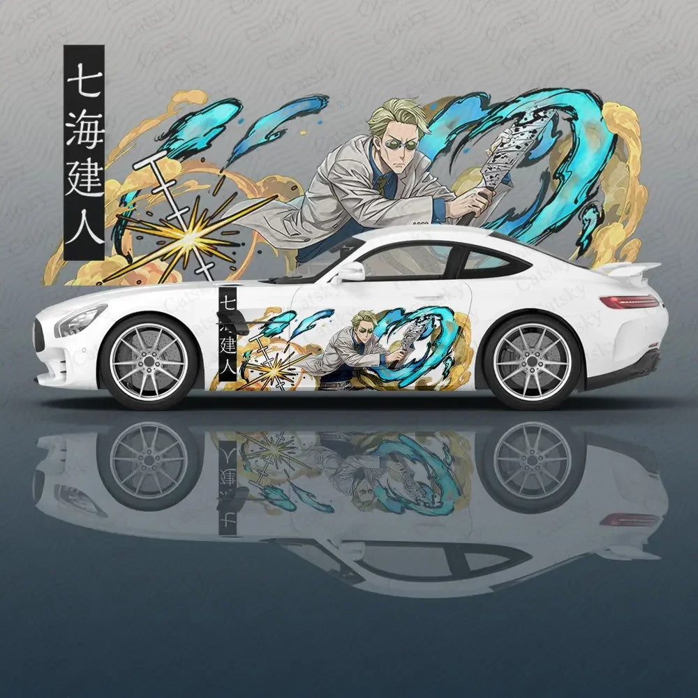 Jujutsu Kaisen Anime Car Decal Flower Vinyl Car Stickers SUV Side Graphics Decals, Universal Size, Vehicle Body-Decals