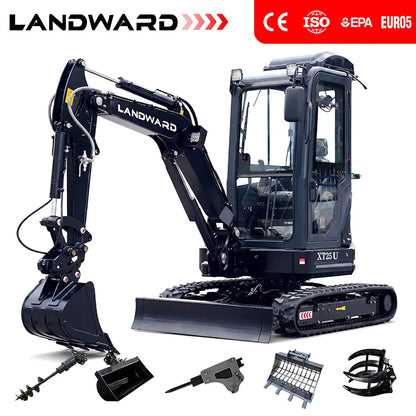 3.5 Ton Mini Excavator Hydraulic Pilot Controls Kubota Engine 2 Ton High-Efficiency Home Mini Digger 1.8T Farm Bagger Customized