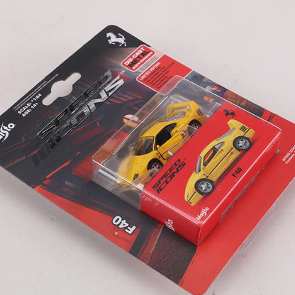 MAISTO 1:64 Ferrari F40 Card Version Alloy Model Car