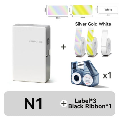 NIIMBOT N1/B18 Mini Portable Label Printer Thermal Transfer Pocket Label Maker With Long Life Ribbon And PET Stickers Gift