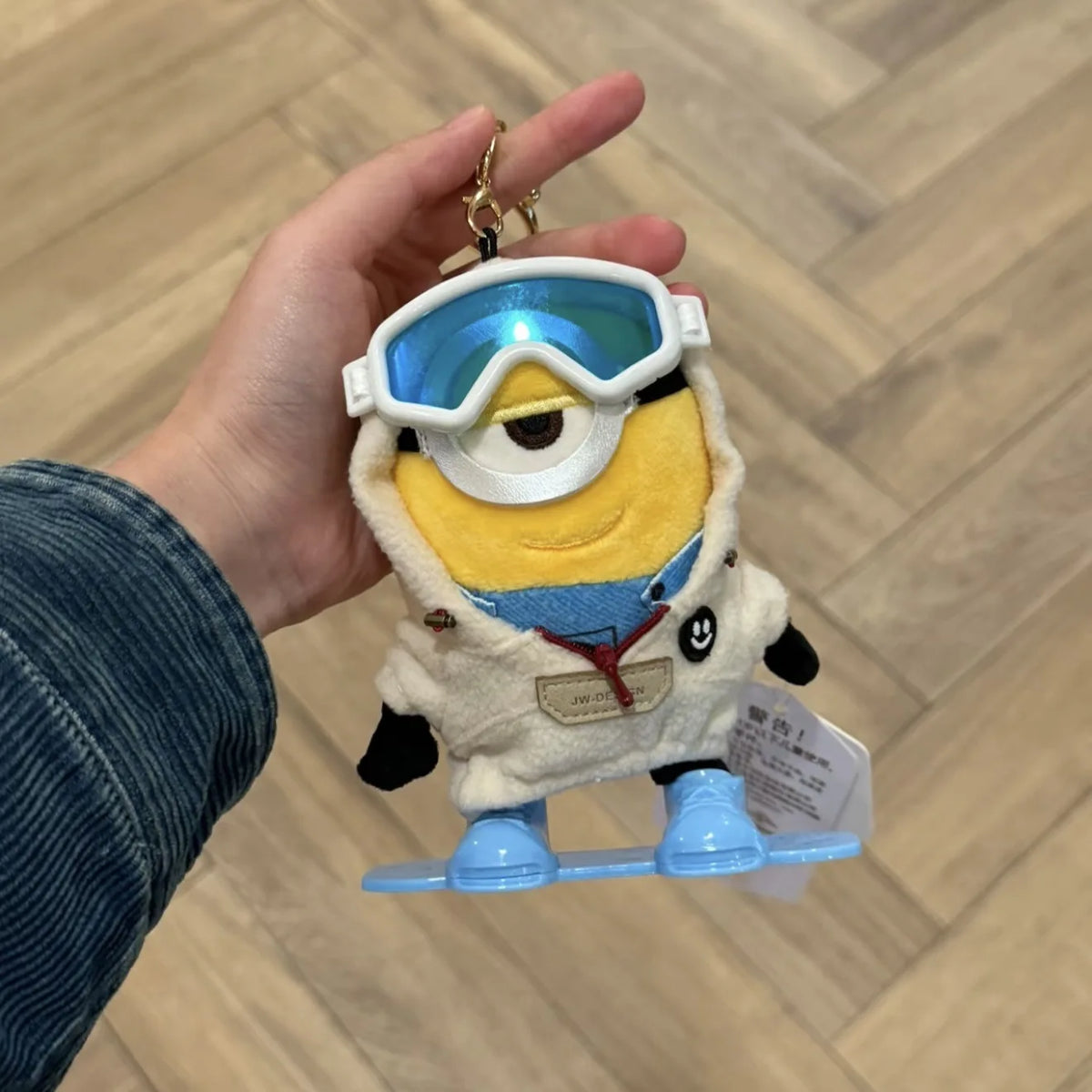Genuine Cute Little Yellow Minion Bob Backpack Pendant Cartoon Plush Doll Keychain Bag Doll Decoration Birthday Gift