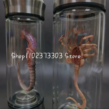 Alien - Themed Specimen Glow Jar - LED Sci-fi Night Light, Mysterious Creature Glass Container Decor for Home Desktop Collection