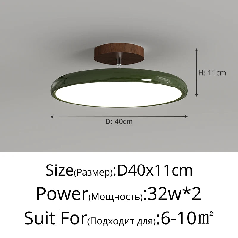 Retro Round LED Ceiling Light Living Room Light Home Hotel Lighting Fixture Bedroom Ceiling Lamp Vintage Children‘s Room Light