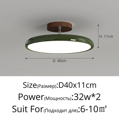 Retro Round LED Ceiling Light Living Room Light Home Hotel Lighting Fixture Bedroom Ceiling Lamp Vintage Children‘s Room Light