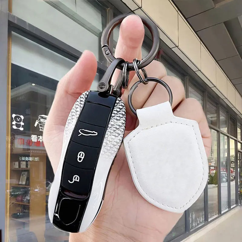 ABS Car Remote Key Case Cover Fob Shell for Porsche Cayenne Macan Panamera 911 718 Boxster Taycan