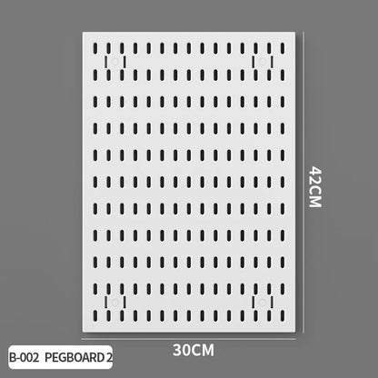 Nordic-Style Display Shelf Background Wall Storage Board: Simple Drilled Room Creative Wall Storage Pegboard Wall Combination