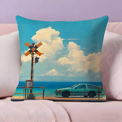 Classic retro car AE86 Pillow Case Pillowcase Ultra Soft Skin Friendly Fabric Cloud Like Comfort & Concealed Zipper