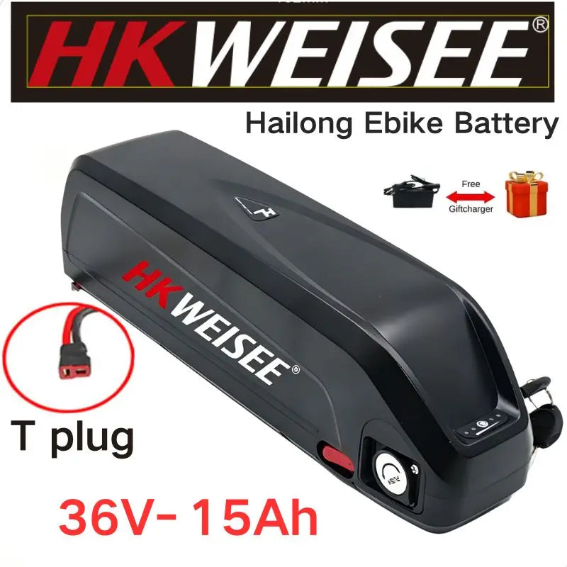 For Hailong 36V 48V 52V 15Ah 20Ah Battery For Bafang BBS02 BBS03 BBSHD Motor Hailong Battery Powerful and Long-Lasting Power