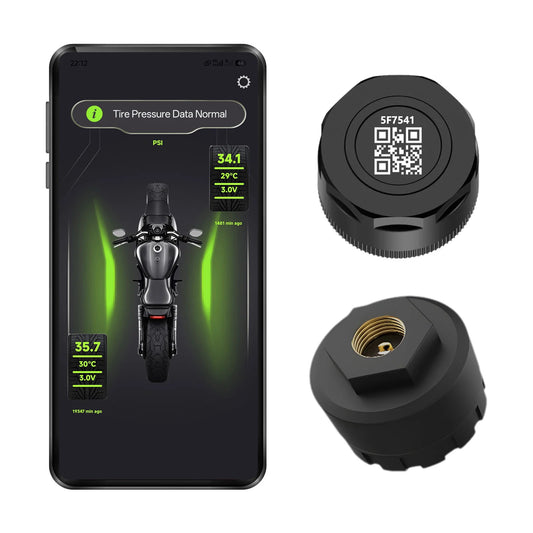 Motorcycle TPMS 2 Sensors Bluetooth 5.0 Tire Pressure Monitoring System Pit Bike Tyre Tester Diagnostic Set Moto Accessories
