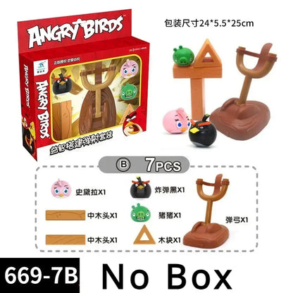 Angry Bird Action Figure Battle Red Black Chuck Bomb Matilda Terence Birds Fighting Blocks Slingshot Construction Kids Game Toy