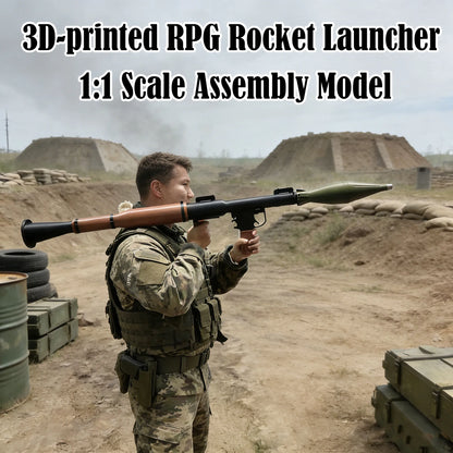 130CM 3D Printed RPG Model Soviet Rocket Launcher Ornament Military Fan Collection Wall Hanging Decoration Gift
