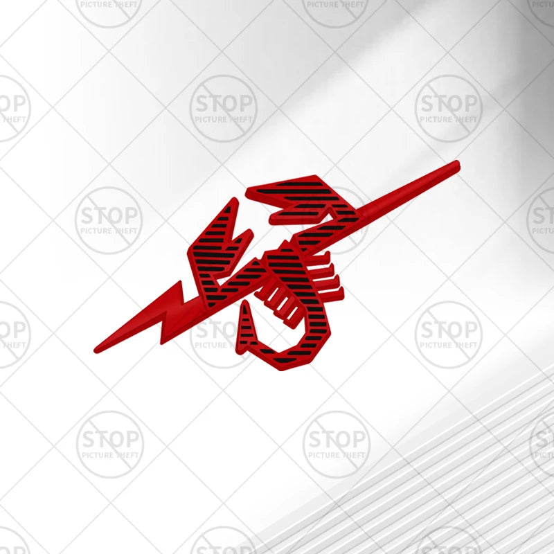Car Sticker Lightning Scorpion Logo 3D Decal Grille Body Side Badge Rear Trunk Emblem For 500 595 Abarth Punto 695 124 Spider