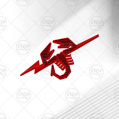 Car Sticker Lightning Scorpion Logo 3D Decal Grille Body Side Badge Rear Trunk Emblem For 500 595 Abarth Punto 695 124 Spider