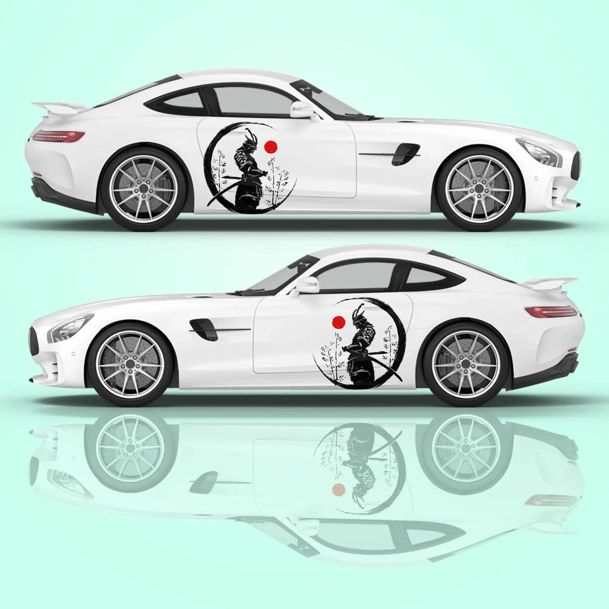 Japanese Samurai Car Stickers Vehicle Painting Taoist Vinyl Packaging Universal Size Anime Car Decoration Modified Stickers