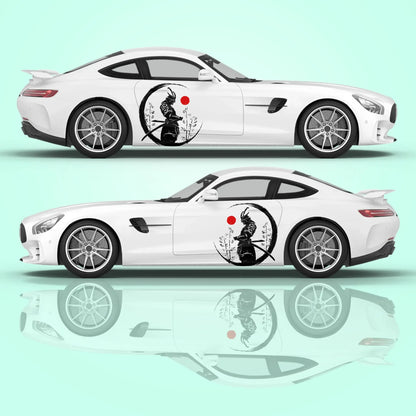 Japanese Samurai Car Stickers Vehicle Painting Taoist Vinyl Packaging Universal Size Anime Car Decoration Modified Stickers