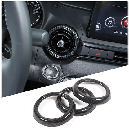 For Mazda MX-5 MX5 ND 2016-2024 ABS Carbon Fibre Interior Kit Dashboard Console Gear Shift Panel Cover Trim Stickers