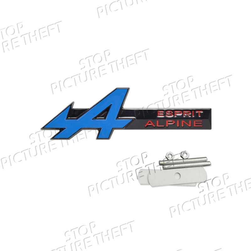 A Grille Logo 3D Metal Decal Car Body Rear Trunk Emblem Sticker For Symbioz Rafale Clio Austral Arkana Captur RS Scenic GT Sport