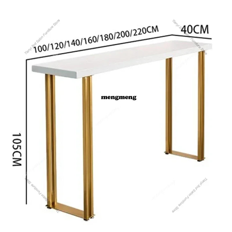 R Nordic Style Light Luxury Bar Tables Solid Wood Lean Against The Wall Coffee Shop Domestic Bar Tables Side Furniture Mesa
