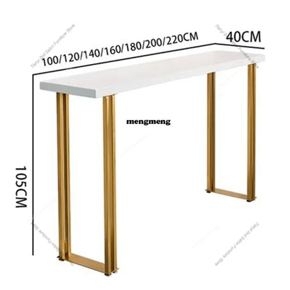 R Nordic Style Light Luxury Bar Tables Solid Wood Lean Against The Wall Coffee Shop Domestic Bar Tables Side Furniture Mesa